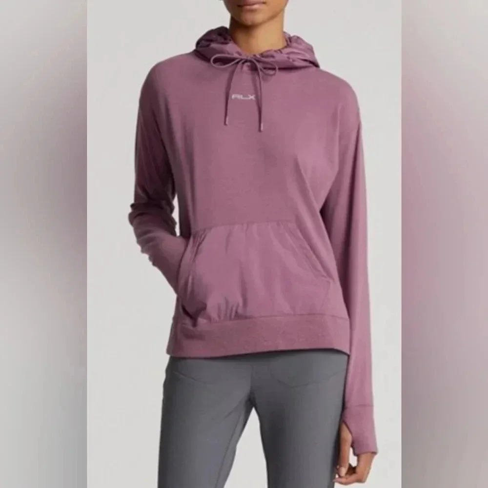 RLX Ralph‎ Lauren Cloud Fleece Hoodie - Womens - Size Small - Purple
